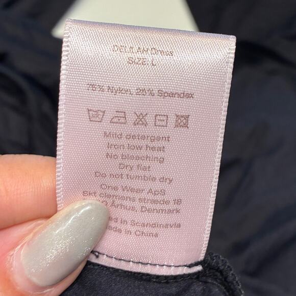 NWT OW Collection Black Long Sleeve Asymmetrical Dress Sz Large MSRP $220 - Picture 11 of 13